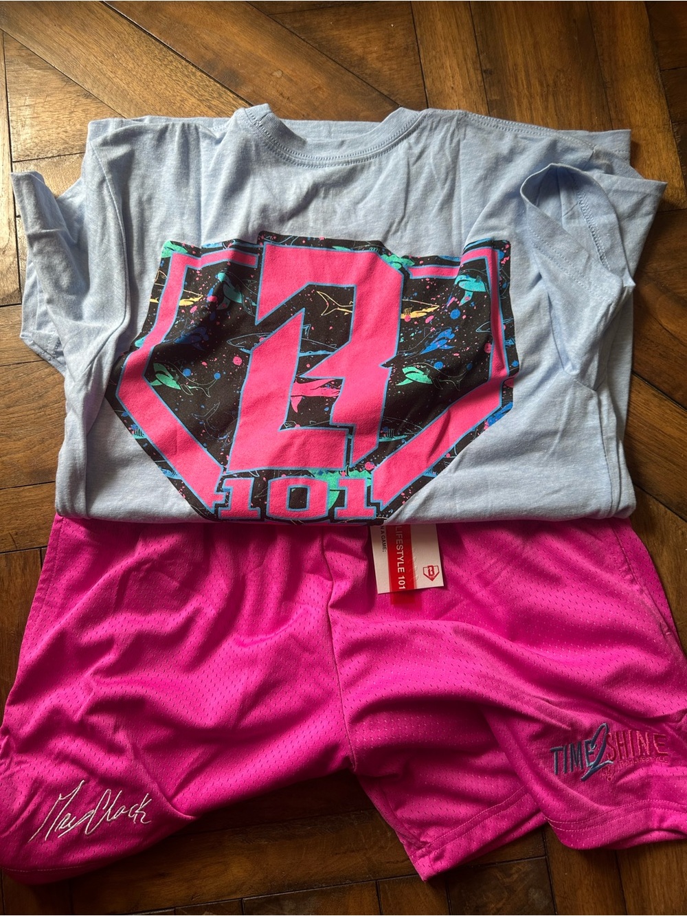 Baseball lifestyle 101 Adults small Set in Light Blue and Bright Pink